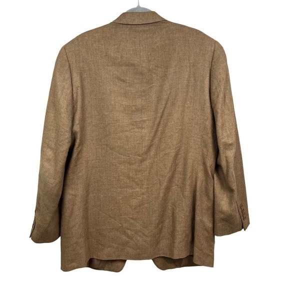 Chiavari Wool Silk Blend Blazer Jacket Sport Coat Men 3 Button Bronze Brown 43R - Picture 7 of 8